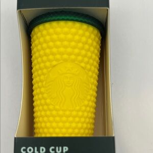 NWT | Starbucks Hawaii Collection Studded Pineapple Keychain Yellow